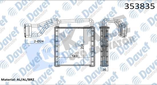 41-1918B Kalorifer Radyatoru Brazing Ford Transit (V363) 2013-